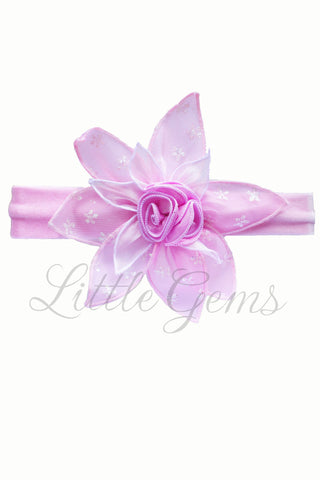 X Headband Butterfly Babypink