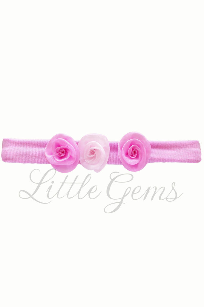 X Headband Baby Shimmer Baby Pink