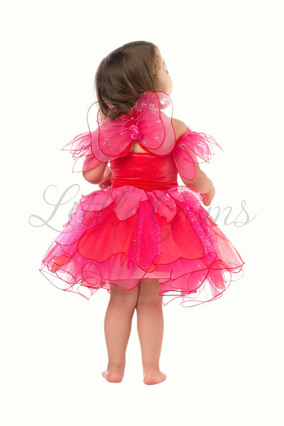 Tiny Poppy Fairy Dress Coral